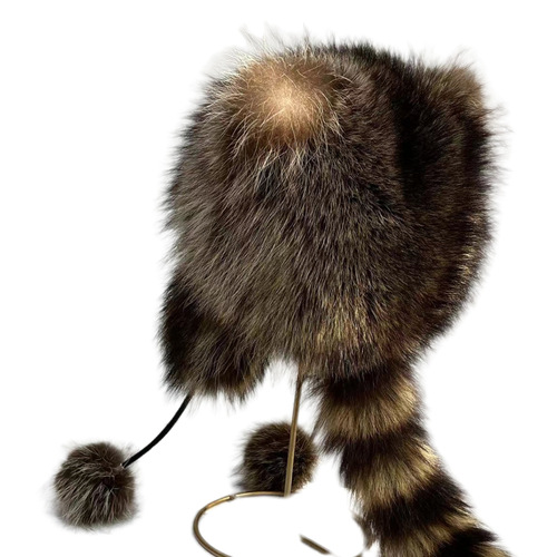 2024 New Small Raccoon Furry Hat, Lei Feng Style – Winter and Autumn Warm-Keeping Ear-Protecting Fur Cap, Unisex Design