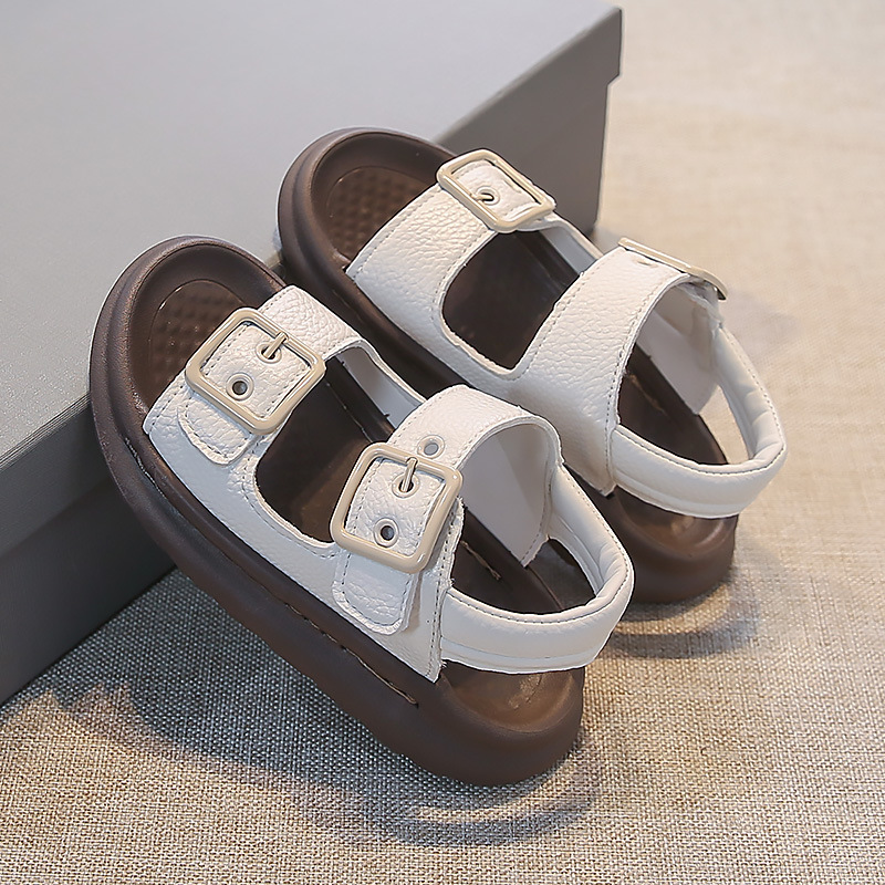 Sandalias para niños verano 2025 nuevas sandalias con punta abierta para niños zapatos de playa casuales de suela blanda para niñas sandalias para niños de mediana edad image 3