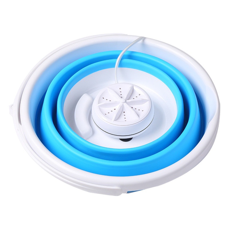 Lavadora plegable portátil mini hogar dormitorio calcetines ropa interior turbina ultrasónica limpieza lavadora