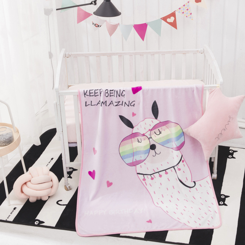 Manta pequeña de franela de una sola capa Manta de bebé de lana de coral Manta de regalo Manta de bebé Manta de comercio exterior para niños transfronterizos