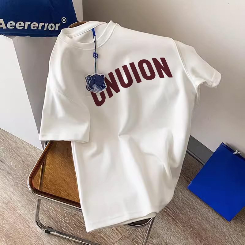 外贸原单尾货~重磅纯棉短袖t恤男女夏季美式高街白色上衣