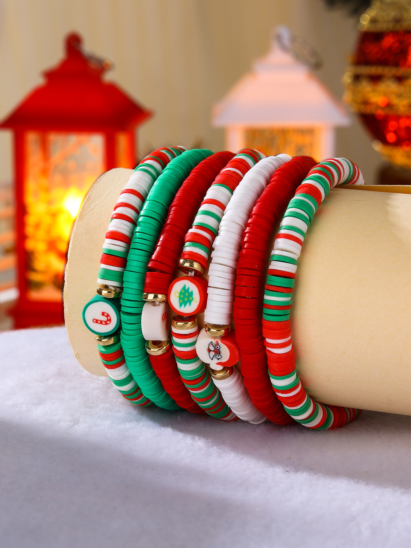 Sweet Christmas Tree Santa Claus Soft Clay Christmas Women's Bracelets display picture 4