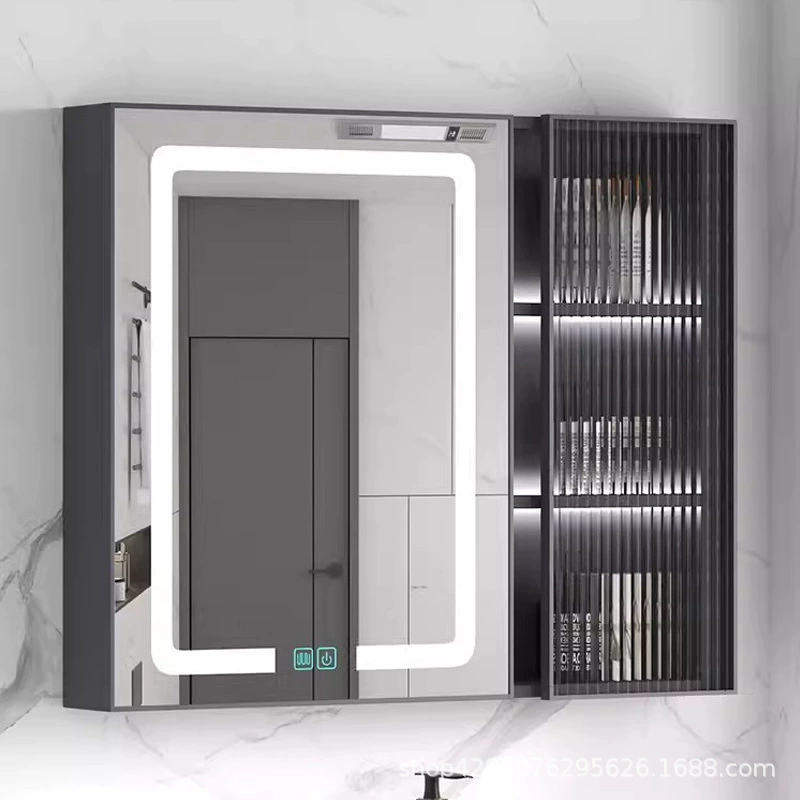 Зеркальный шкаф для ванной комнаты Changhong, стеклянная дверь, косметический зеркальный шкаф, отдельный настенный умный светильник для ванной комнаты, противозапотевание