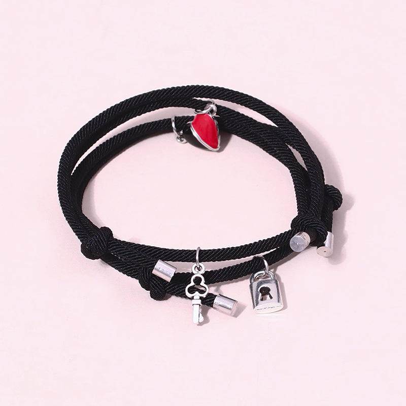 Simple Style Heart Shape Alloy Plating Unisex Bracelets 1 Piece display picture 6