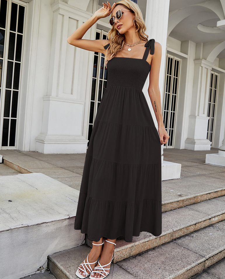 Women's Regular Dress Elegant Strap Sleeveless Printing Polka Dots Maxi Long Dress Daily display picture 32