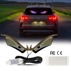 新商品の悪魔の目の自動車のLEDの装飾の明かりはカードの姿の蘭の大きい目の明かりの個性の装飾の11種類のモードのUSBを改造します。
