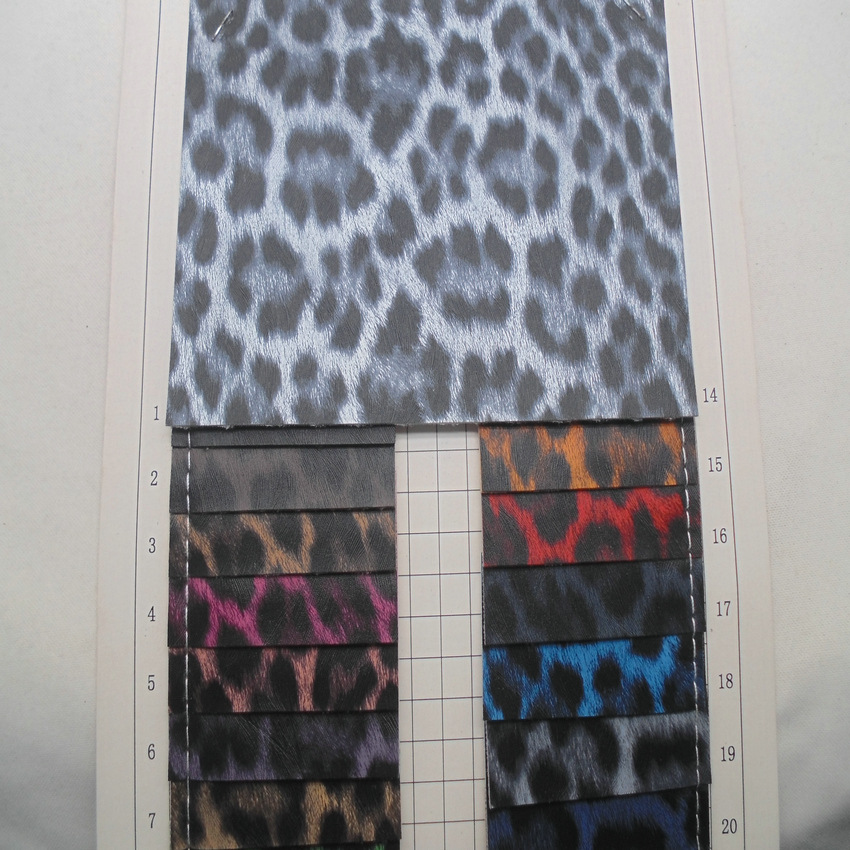 豹纹仿真皮 新款印花皮革 细线条底 毛须底耐磨 花豹软包 马毛豹