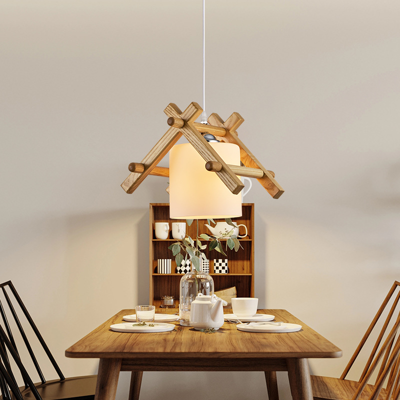 Estilo chino pequeño araña dormitorio madera maciza creativo restaurante japonés yoga estudio sushi restaurante pasillo balcón lámparas