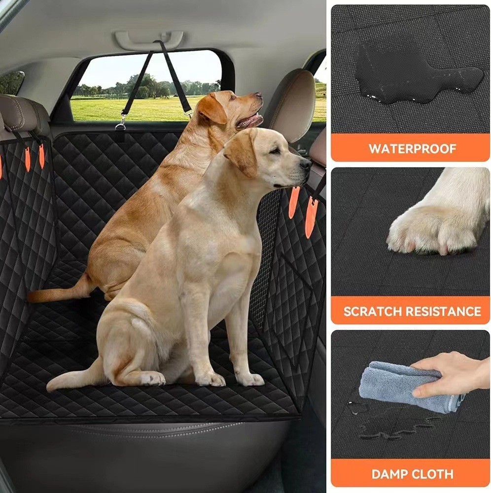 Pet Car Seat Cushion for Back Seat, Dog Seat Cushion for Rear Seat, Multifunctional Safety Seat with Backrest, Anti-Dirt and Waterproof