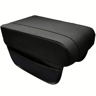 Car Armrest Box Pad Armrest box pad - mesh-pocket-style-black