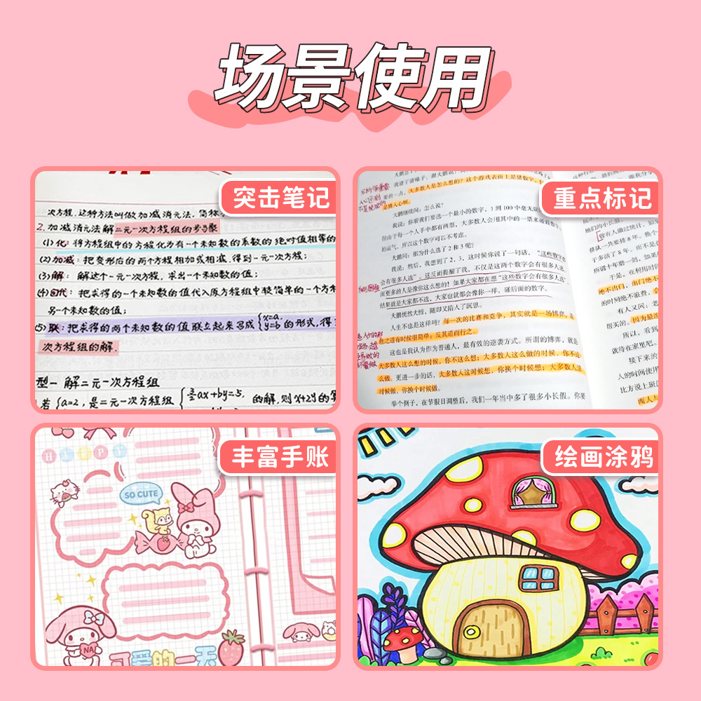 Creativo mini color sushi puntero de énfasis marcador de graffiti para niños cabeza inclinada para estudiantes regalos marcador de cuenta de mano