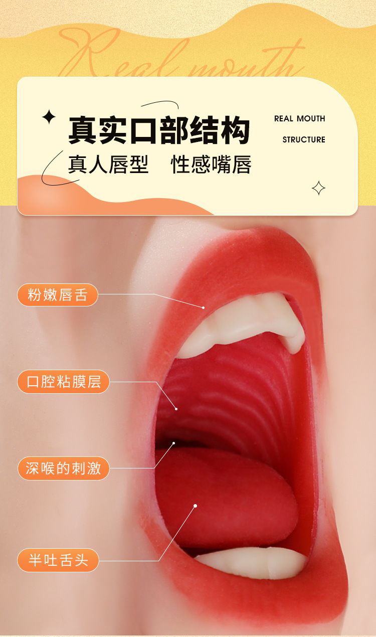 Fujiwara Kei Two-Tone Double-Layer Male Masturbator with Vaginal, Anal and Oral Orifices — detail image 14