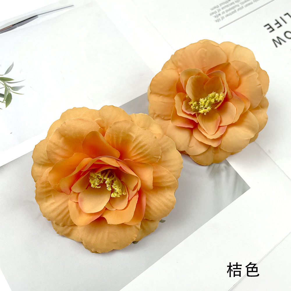 Cabeza coreana de flores de osmanthus diy núcleo de hierba peonía de flores falsas hechas a mano tocado de flores material de pinza de flores paquete de decoración de pared de flores para el hogar