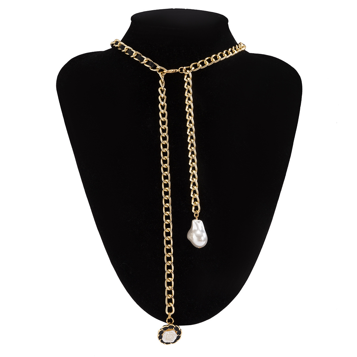 Fashion Imitation Pearl Long Pendant Necklace display picture 7