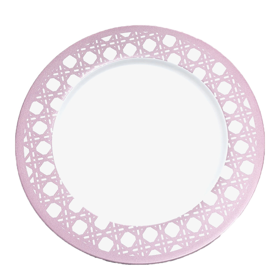 Fábrica de venta caliente de alta calidad placas de carga multicolor comercio exterior restaurante occidental patrón de fiesta bandeja cojín