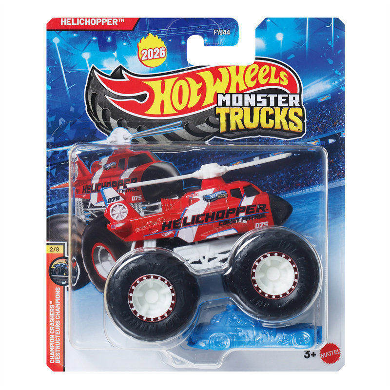 Monster truck, helicopter