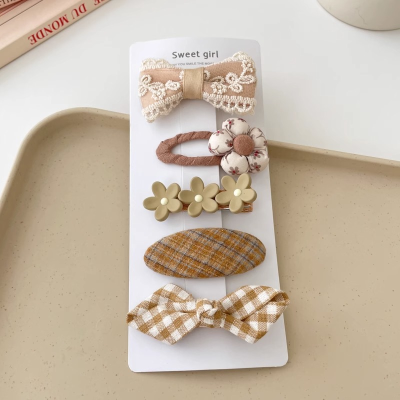 Las horquillas de color café para bebés no dañan el sudor, las pinzas para el cabello, los niños, los lindos clips, los sombreros, las mujeres 2025, las nuevas horquillas al por mayor