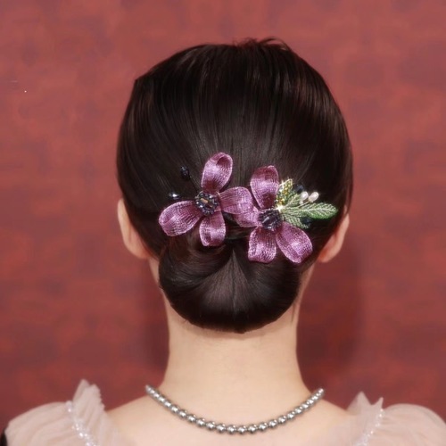 Bosiya High-End Series Danzi Heavy Copper Wire Butterfly Embroidery Leaf Flower Bud Head Hair Rod