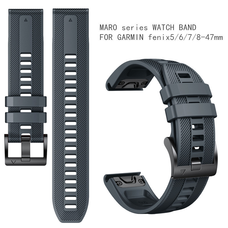 Compatible with Garmin Silicone Watch Strap Epix Quick-Release Wristband Marq Fenix8/7/6/5 Watch Universal