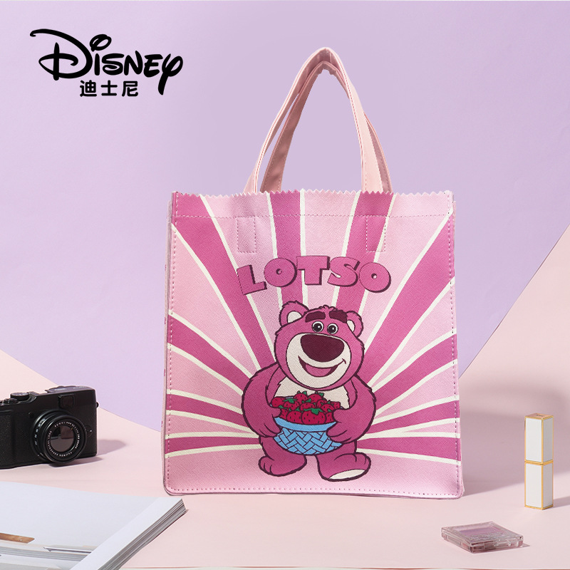 New Disney Strawberry Bear Dog Teeth Tote bag Women's Homework picnic hand bag shoulder bag