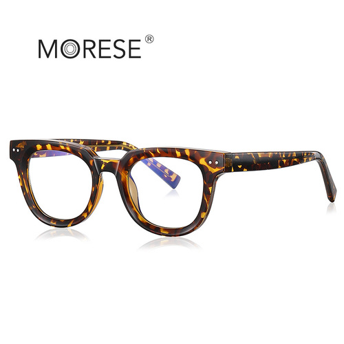 Retro Korean flat mirror simple rivet anti-blue light glasses men's 2120 imitation plate material propionic acid CP ferrule optical frame