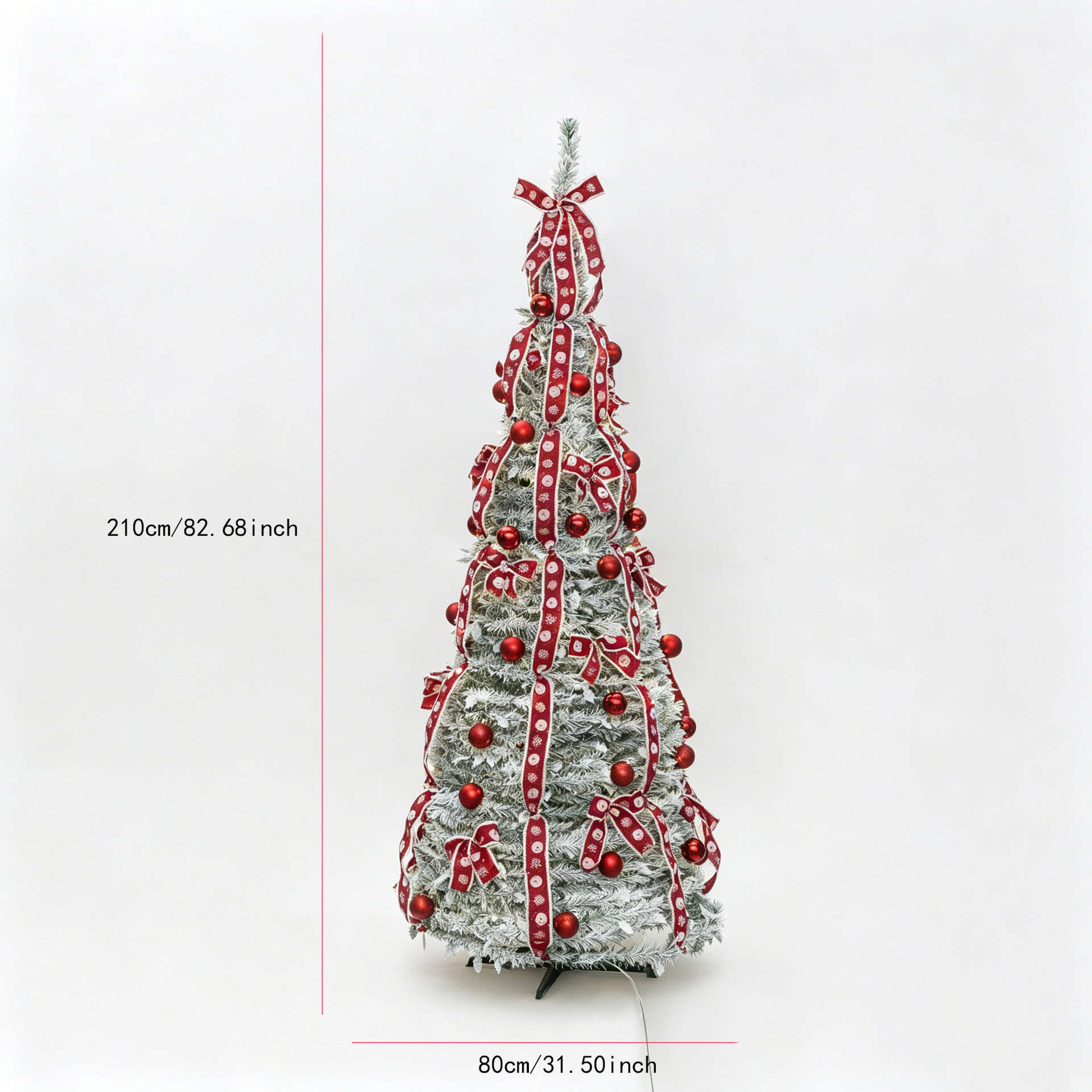 Navidad transfronteriza helicoidal set oro y plata cinta árbol retráctil plegable fácil de ensamblar decoración de árbol de Navidad