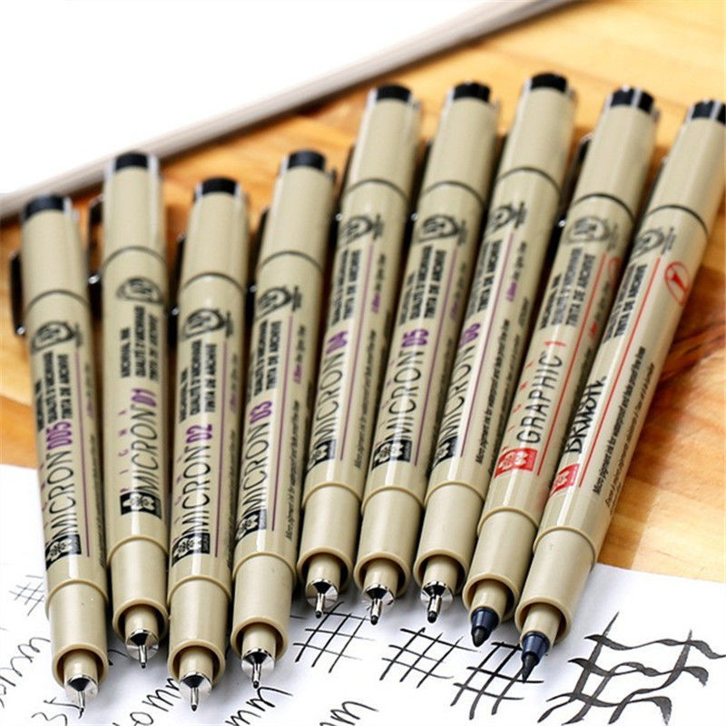 Waterproof needle pen, comic line pen, cartoon outlining pen, sketching pen, drawing cherry blossom substitute needle pen set