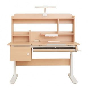 Made in Tokyo, Kidsren's Desk, Study Table and Chair Set, Writing Desk [Fragrant Fir Solid Wood Aa Grade Table Lamp] 1.2m
