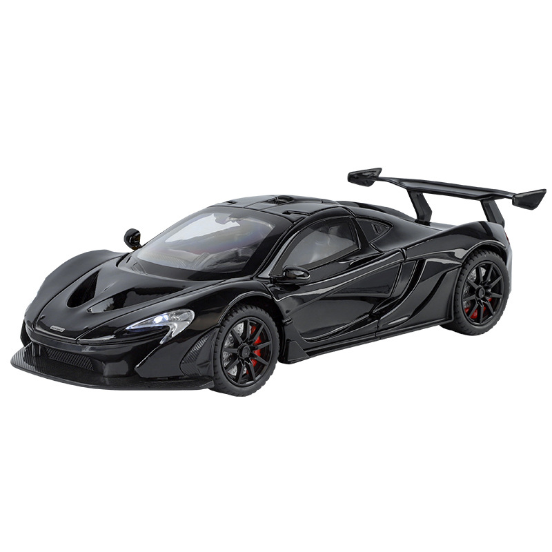 1:24 MCLAREN P1 럭셔리카 로고 나비 도어 4 륜 충격 흡수 합금 사운드 및 조명 스티어링 시뮬레이션 자동차 모델 자동차 장난감