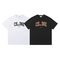 クロスボーダー 25ssL 家庭用立体カットレター lo プリント 男女同型 260g カジュアル 万能 トレンド Tシャツ