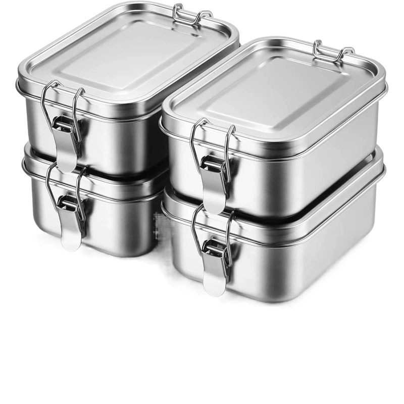 304 двухслойный Ланч-бокс из нержавеющей стали с отделением для ланча трансграничная Студенческая площадь на открытом воздухе Американский хрустящий контейнер оптом