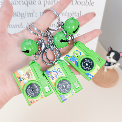 Cross-border Three-Eyed Monster Series Luminous and Sounding Mini Camera Car Keychain School Bag Pendant Accessories Creative Refrigerator Magnet