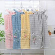 郁金香可穿浴巾女夏成人吊带浴裙可裹加厚浴袍非家用吸水柔代发