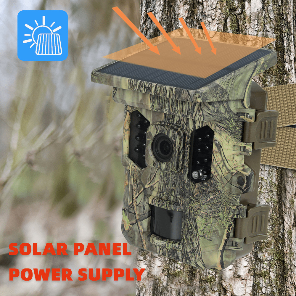 32MP WLAN-Wildkamera mit Solarbetriebener PIR-Bewegungserkennung für Outdoor-Tracking – Detail 2