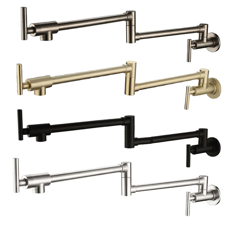 Universal Folding Faucet Kitchen Washbasin Faucet Stainless Steel Single Cold Wall-Mounted Faucet Manufacturer Wholesale
