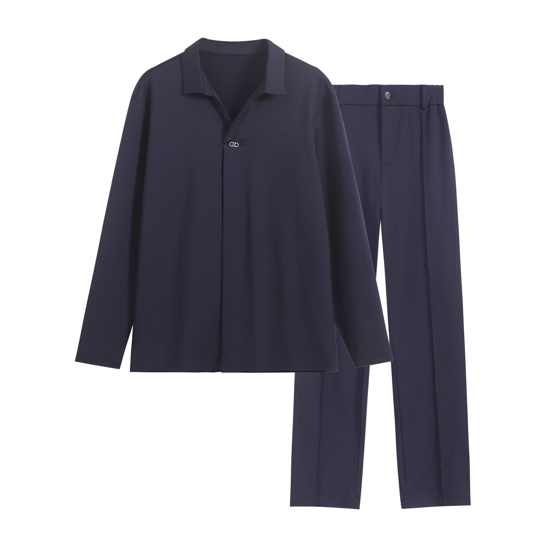 파란색 긴 소매 정장