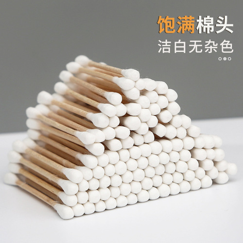 100 cotton swabs, double-ended cotton swabs, baby cotton swabs, makeup remover cotton swabs, disposable pointed cotton swabs