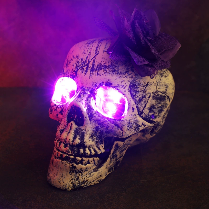 Halloween Skull Decoration Set (SOURCE FACTORY) — Luminous Skull & Hands, 3-piece Ornamental Prop