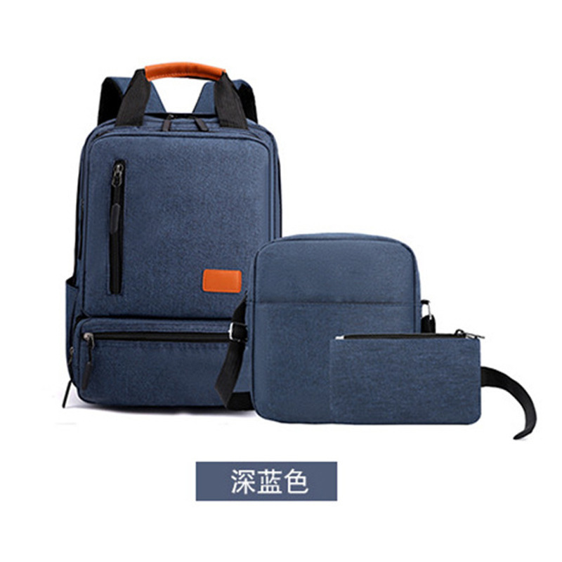 Backpack, large-capacity, high-end backpack, three-piece schoolbag, men's bag, business backpack, multi-functional charging computer bag undefined