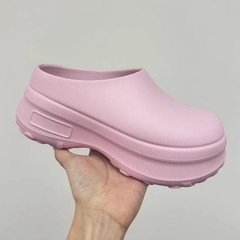 厨师鞋女外穿防水防油耐磨增高包头拖 EVA厨房防滑情侣踩屎感凉拖