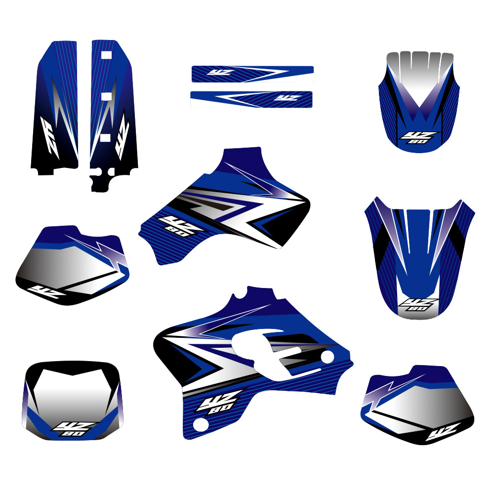 Aplicable a Yamaha YZ80 YZ80 1993 - 2001 conjunto completo de pegatinas gráficas decoración impermeable