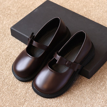 儿童公主鞋2023年春季新款黑色玛丽珍单鞋小女孩春秋款女童小皮鞋