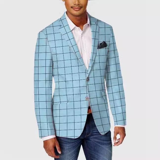 Men's casual suit slim-fit single row two buttons without slit men's jacket factory wholesale Amazon Men's casual suit slim-fit single row two buttons without slit men's jacket factory wholesale Amazon