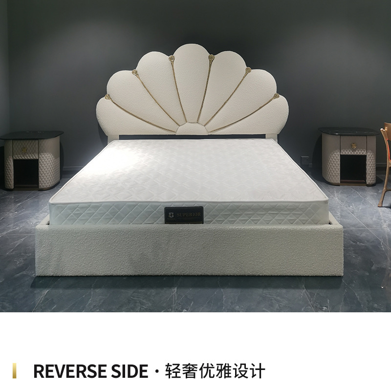轻奢高端主卧床意式主卧床现代轻奢高级感别墅高端大户型双人床|undefined