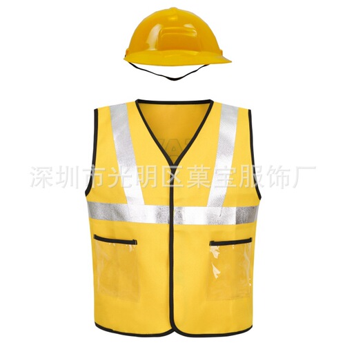 Little Engineer Vest Performance Suit Toy Set Repairman Role Play Suit Construction Worker Role Play Suit 