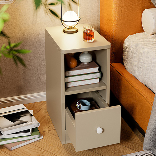 Bedside table simple modern home bedroom sandwich storage rack bedside table mini ultra-narrow small storage cabinet