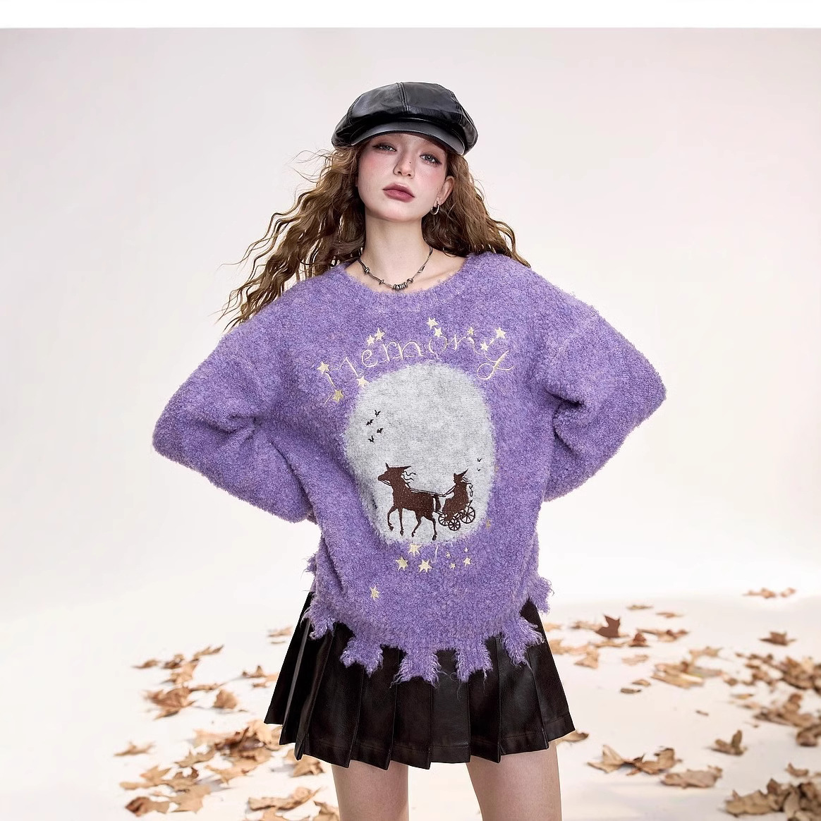 Fairy's Pocket Plush Lazy Style Pullover Sweater Women's 2024 Winter…