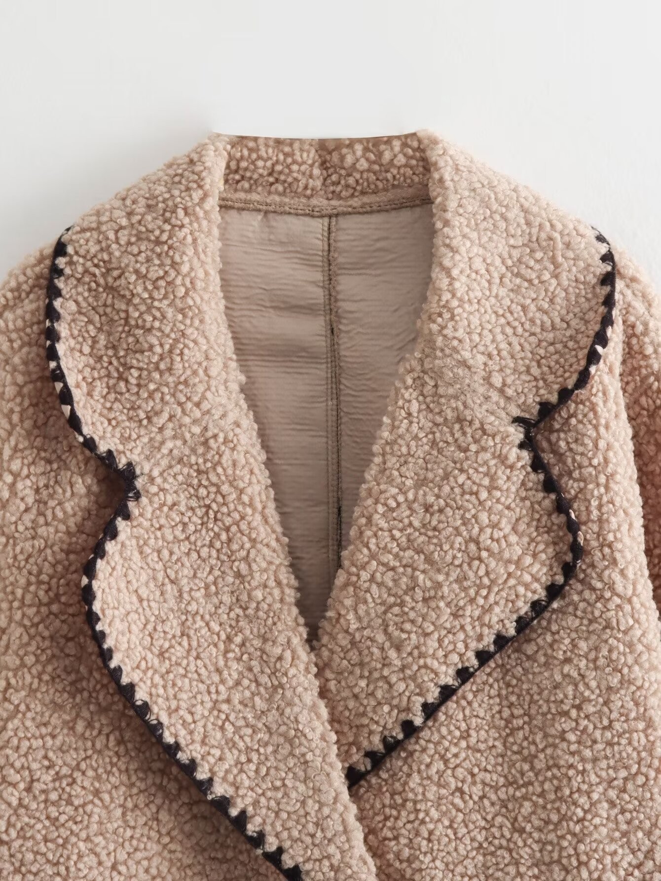 Damenjacke Mit Lammfelloptik Für Den Herbst Und Den Winter_voghion.com