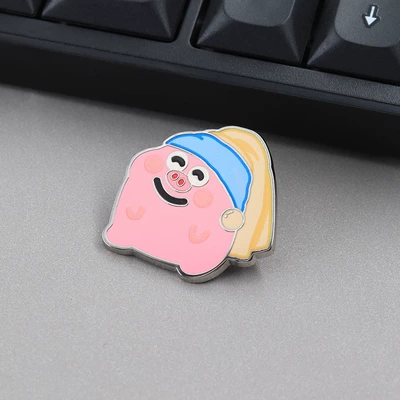 Yaxa sancaqları Enamel Badge Cartoon Pig