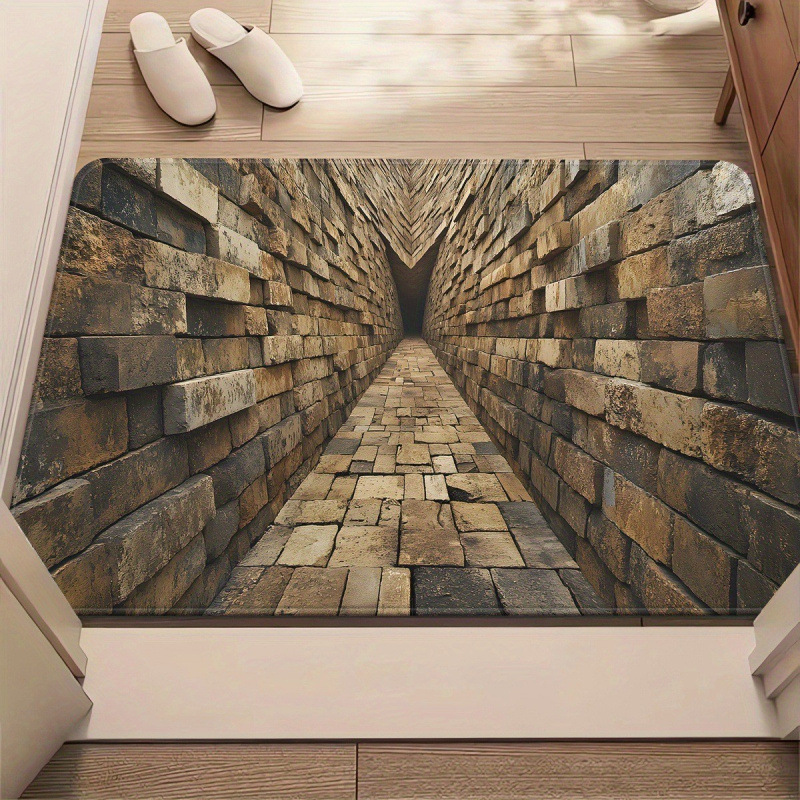 3d Illusion Bathroom Mat Super Absorbent Non-slip Rug Nordic Style_voghion.com